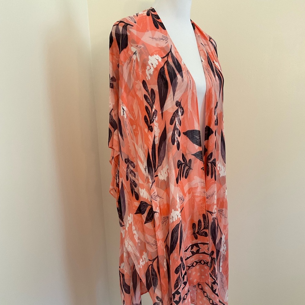NWT RACHEL Rachel Roy Floral Kimono Swimsuit Cover Up - Picture 3 of 8